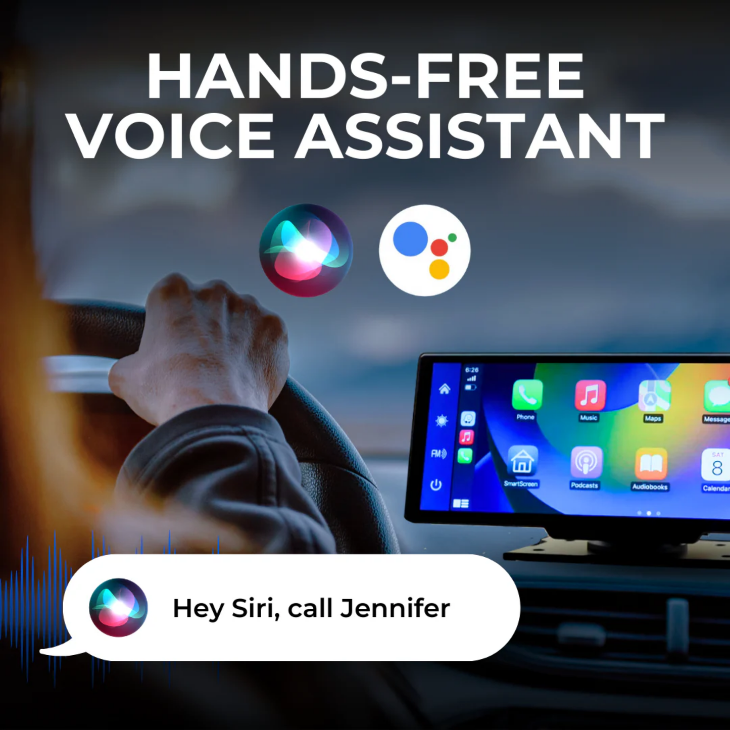 DashMate | Apple CarPlay & Android Auto CarTablet + Built In Dash Cam